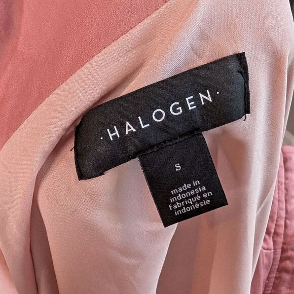 Halogen Satin Uility Jacket Pink Bomber Bell Sleeve Raglan Adjustable Zip Small - Picture 8 of 11